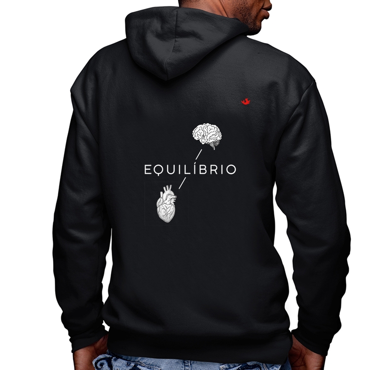 Blusa Moletom Equilíbrio Masculina com Capuz e Zíper