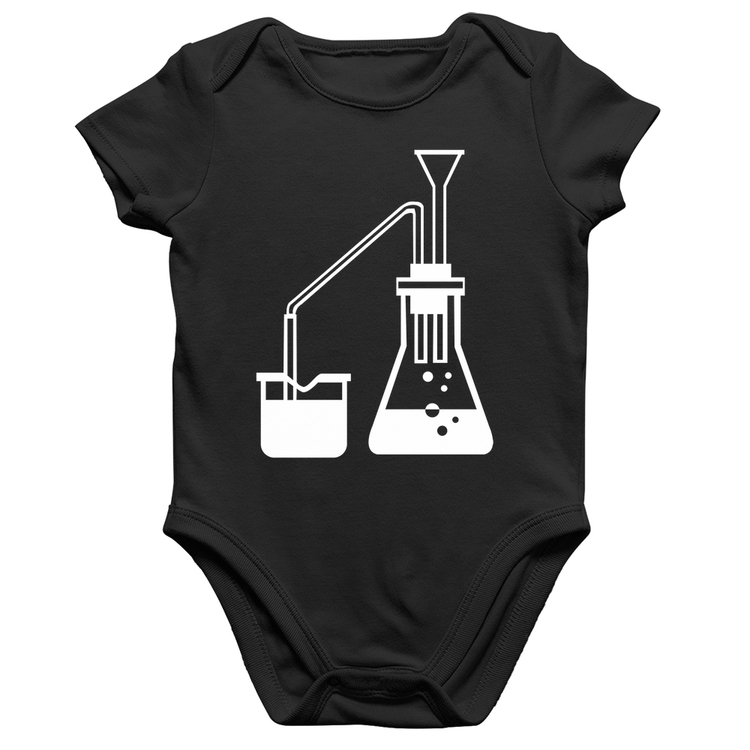 Body Bebê Algodão Química Erlenmeyer e Bequer