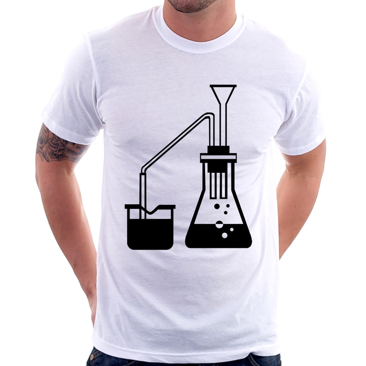 Camiseta Química Erlenmeyer e Bequer