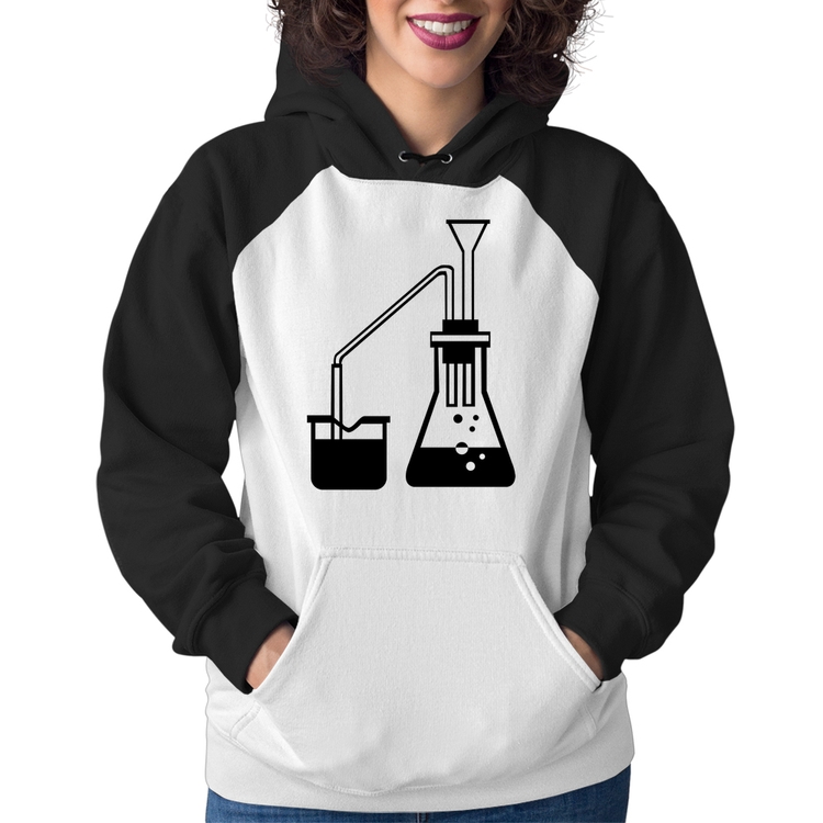 Moletom Feminino Química Erlenmeyer e Bequer