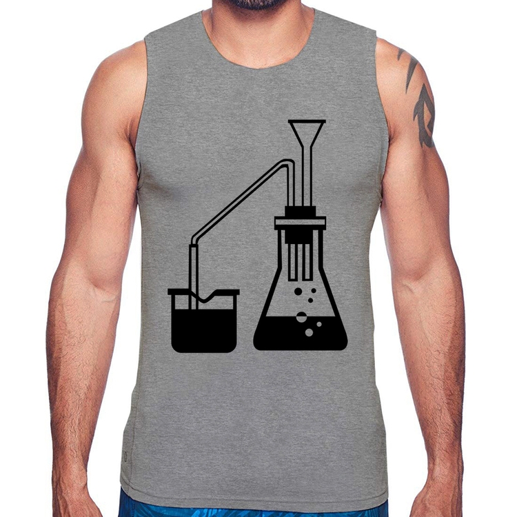 Regata Química Erlenmeyer e Bequer - Cinza