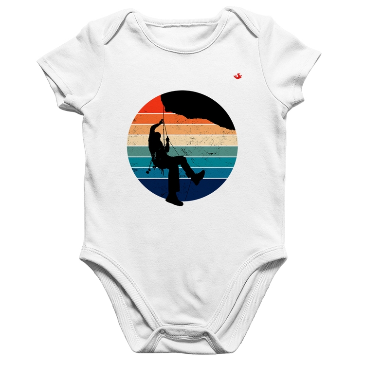 Body Bebê Algodão Escalada Vintage Sunset - Branco