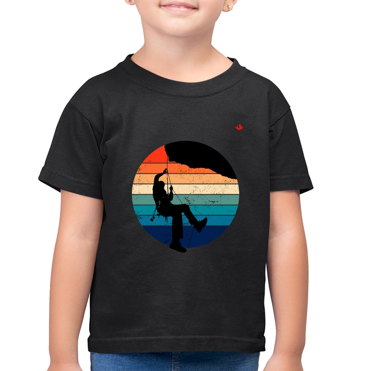 Camiseta Algodão Infantil Escalada Vintage Sunset