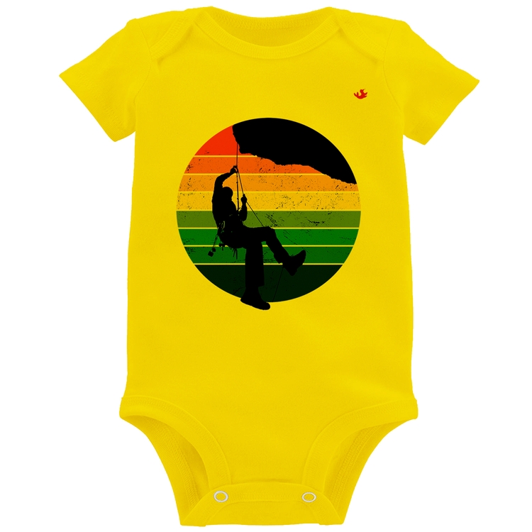 Body Bebê Escalada Vintage Sunset - Amarelo