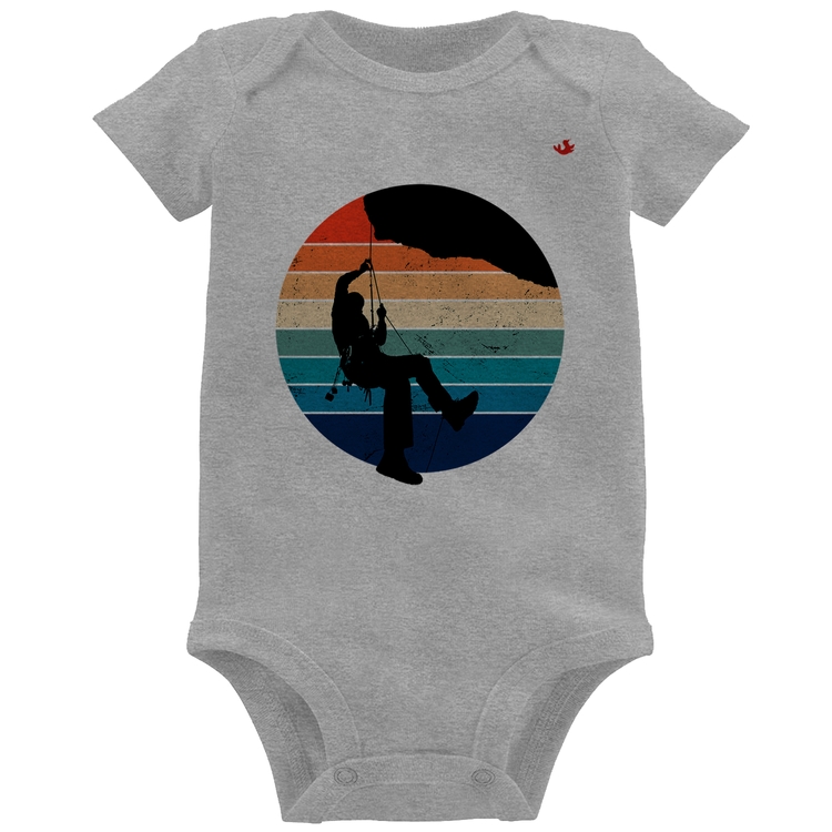 Body Bebê Escalada Vintage Sunset - Cinza