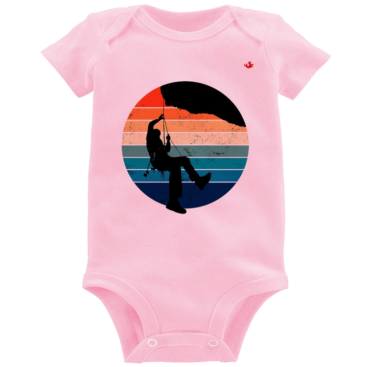 Body Bebê Escalada Vintage Sunset - Rosa Bebê