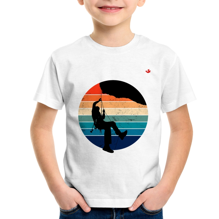 Camiseta Infantil Escalada Vintage Sunset