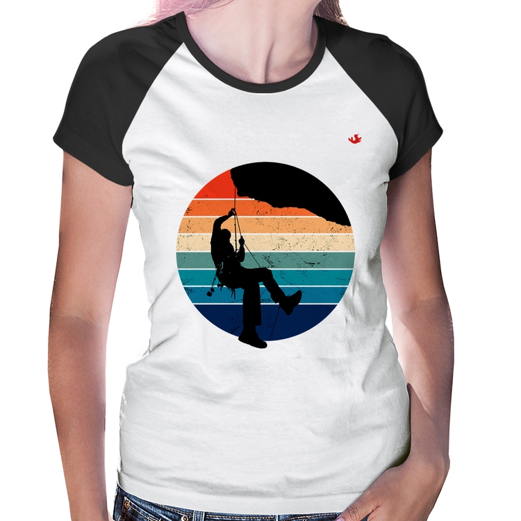 Baby Look Raglan Escalada Vintage Sunset