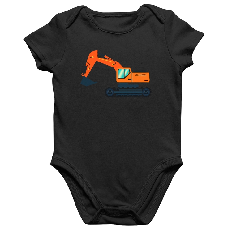 Body Bebê Algodão Escavadeira