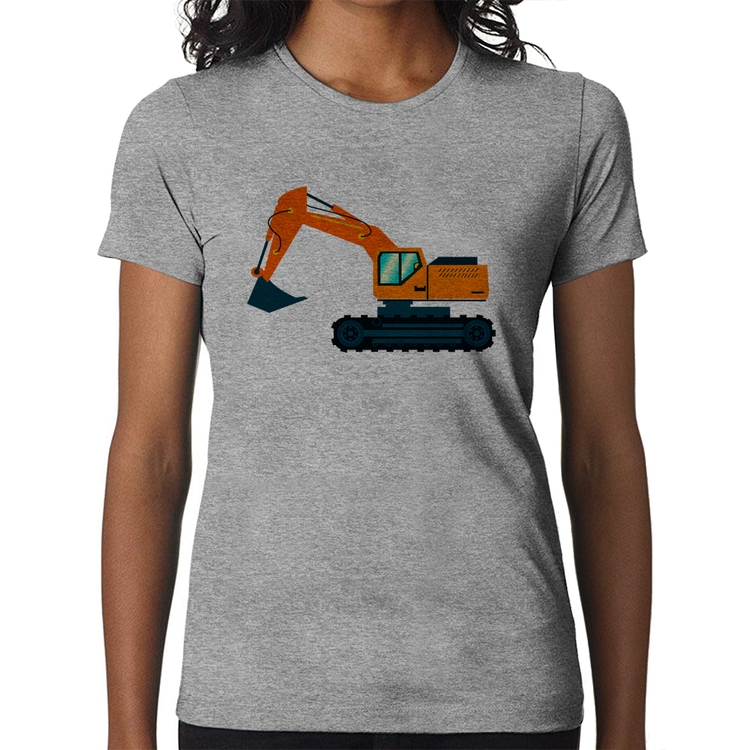 Baby Look Escavadeira - Cinza