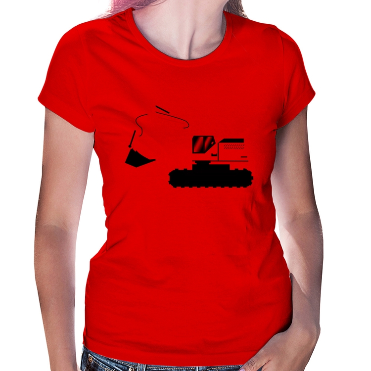 Baby Look Escavadeira - Vermelha