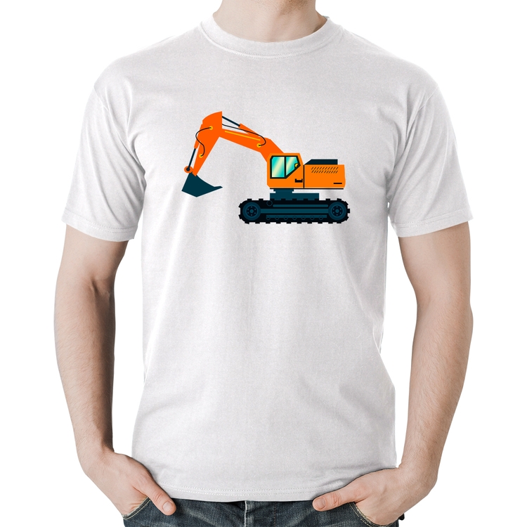 Camiseta Algodão Escavadeira - Branca