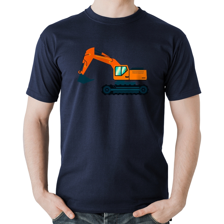 Camiseta Algodão Escavadeira - Marinho