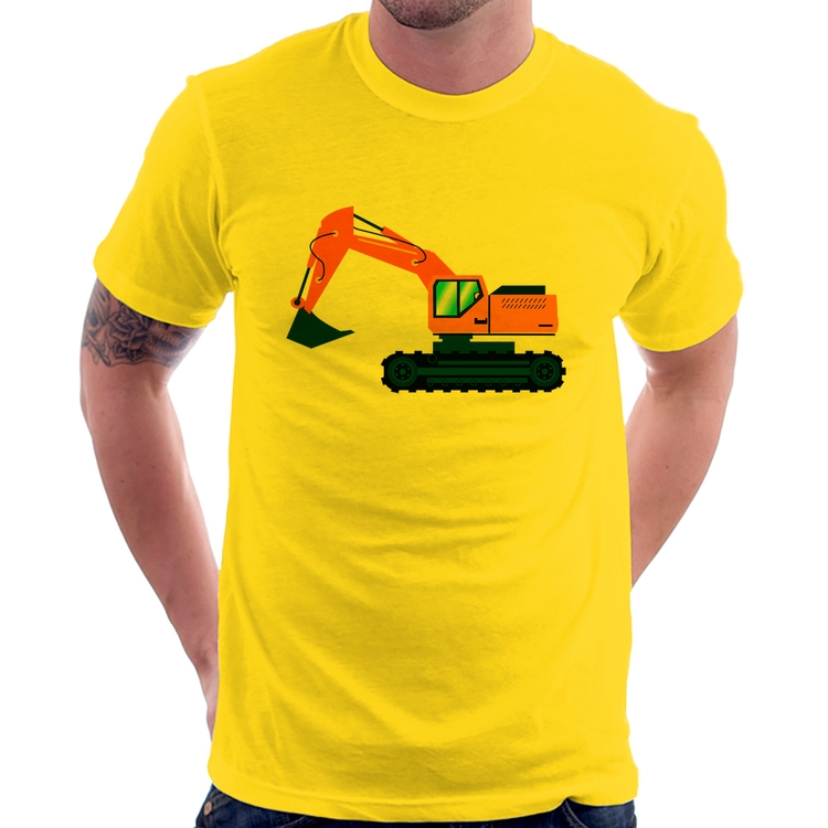 Camiseta Escavadeira - Amarela