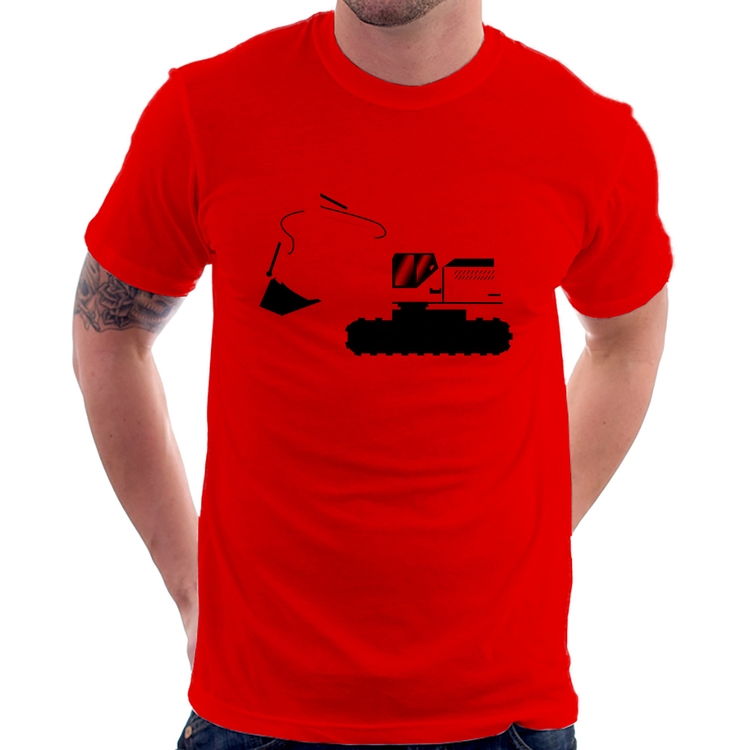 Camiseta Escavadeira - Vermelha