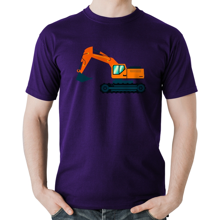 Camiseta Algodão Escavadeira - Roxa