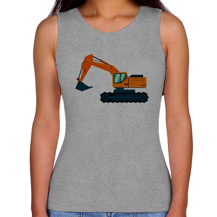 Regata Feminina Escavadeira - Cinza