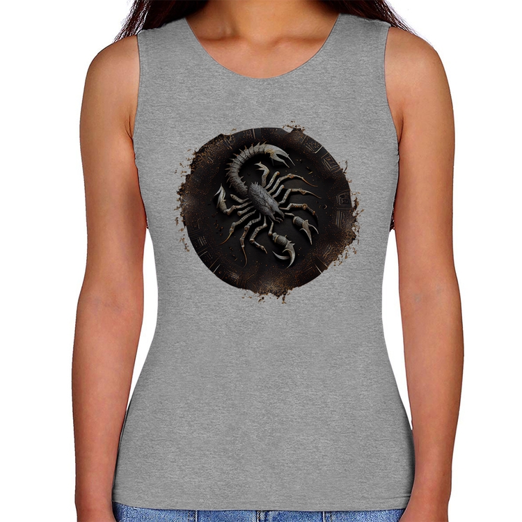 Regata Feminina Escorpião Sígno - Cinza