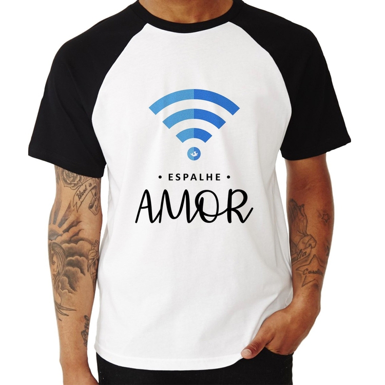 Camiseta Raglan Espalhe amor