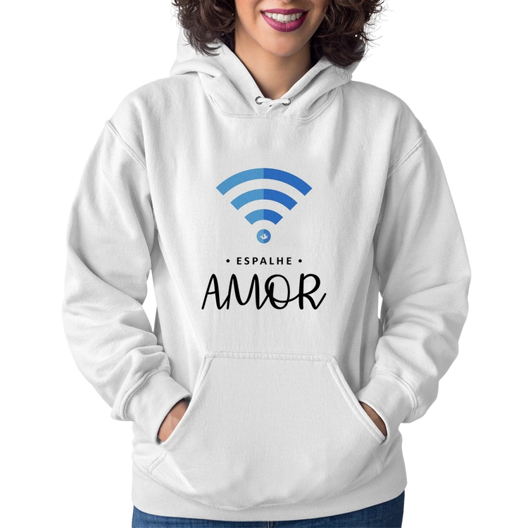 Moletom Feminino Espalhe amor - Branco