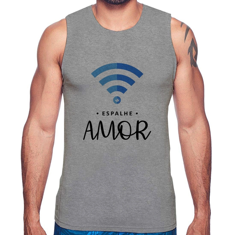 Regata Espalhe amor - Cinza