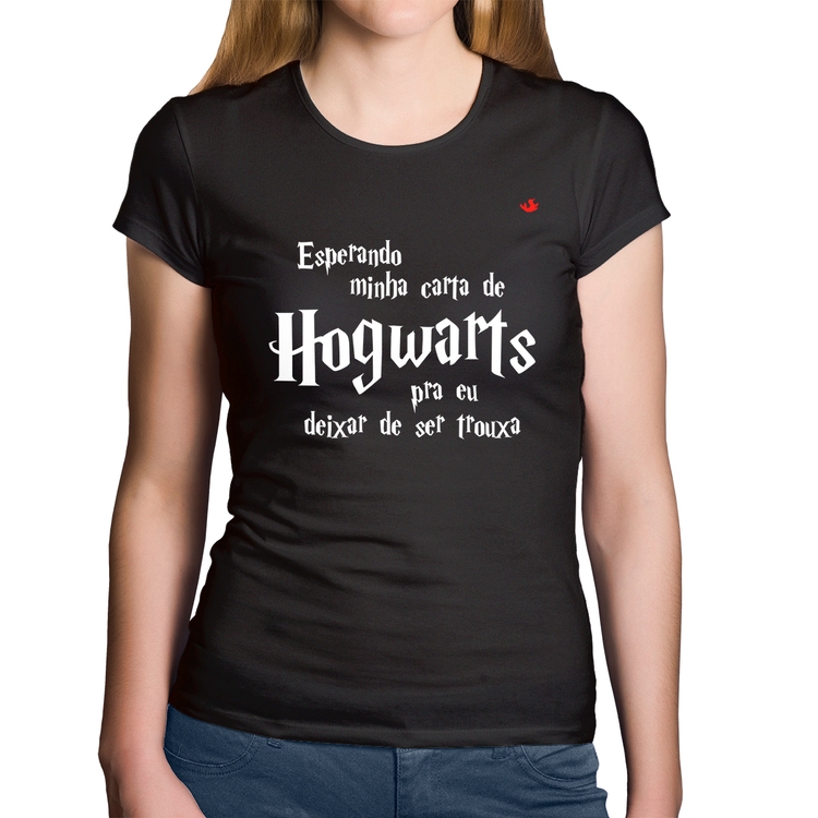 Baby Look Algodão Esperando minha carta de Hogwarts