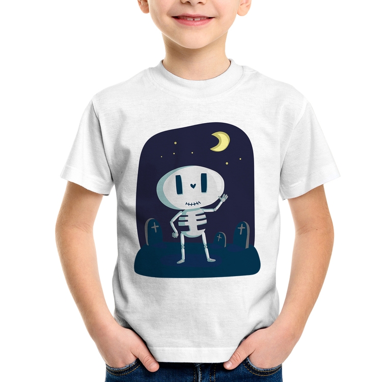 Camiseta Infantil Esqueleto