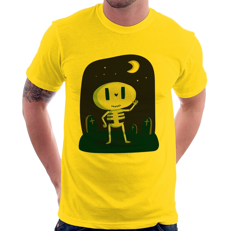 Camiseta Esqueleto - Amarela