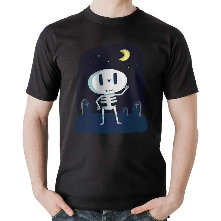 Camiseta Algodão Esqueleto