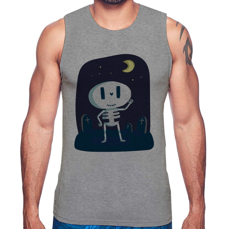 Regata Esqueleto - Cinza