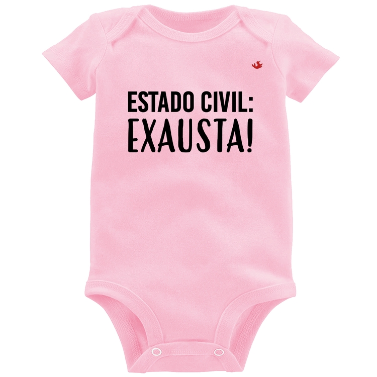 Body Bebê Estado civil: Exausta! - Rosa Bebê