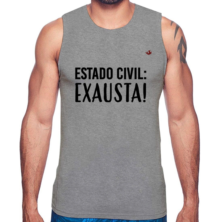 Regata Estado civil: Exausta! - Cinza