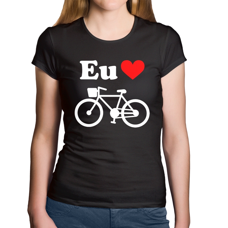 Baby Look Algodão Eu Amo Bicicleta
