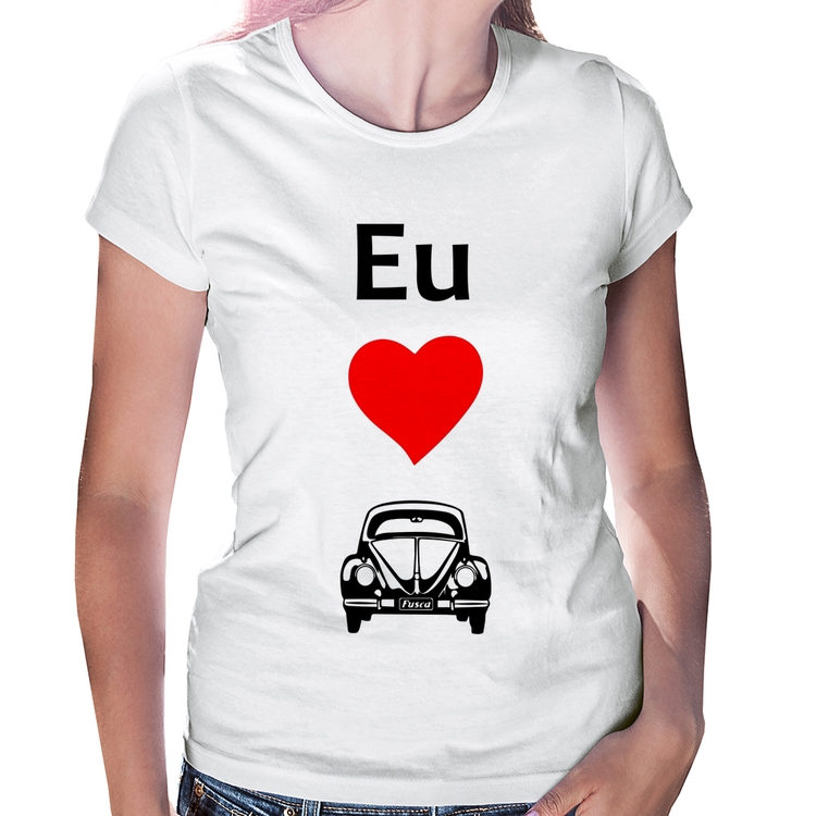 Baby Look Eu amo fusca