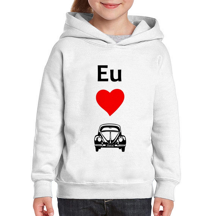 Moletom Infantil Eu amo fusca