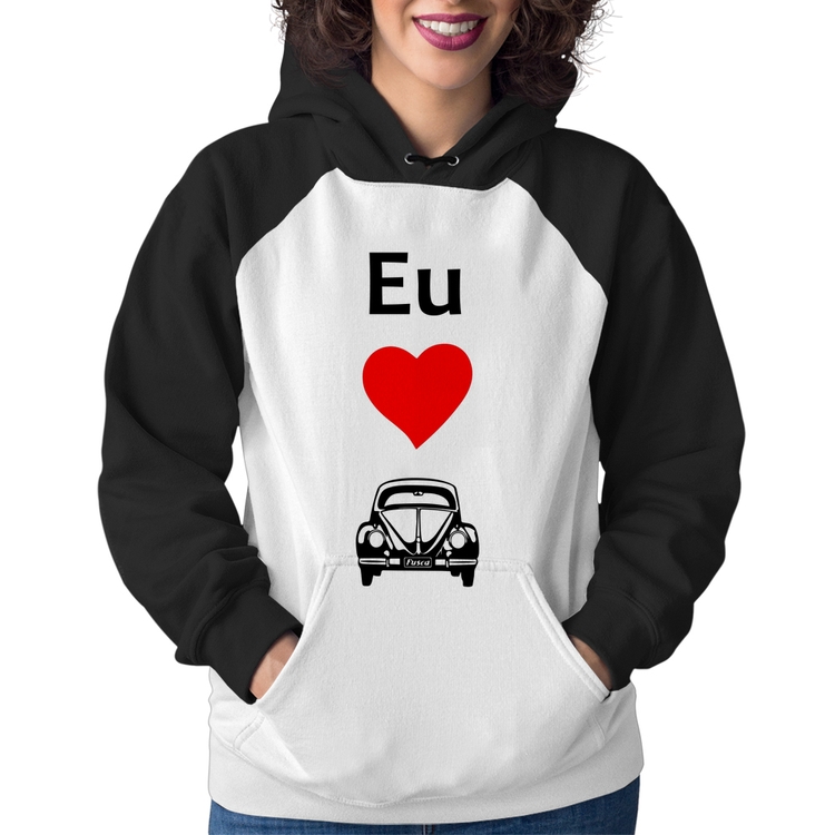 Moletom Feminino Eu amo fusca