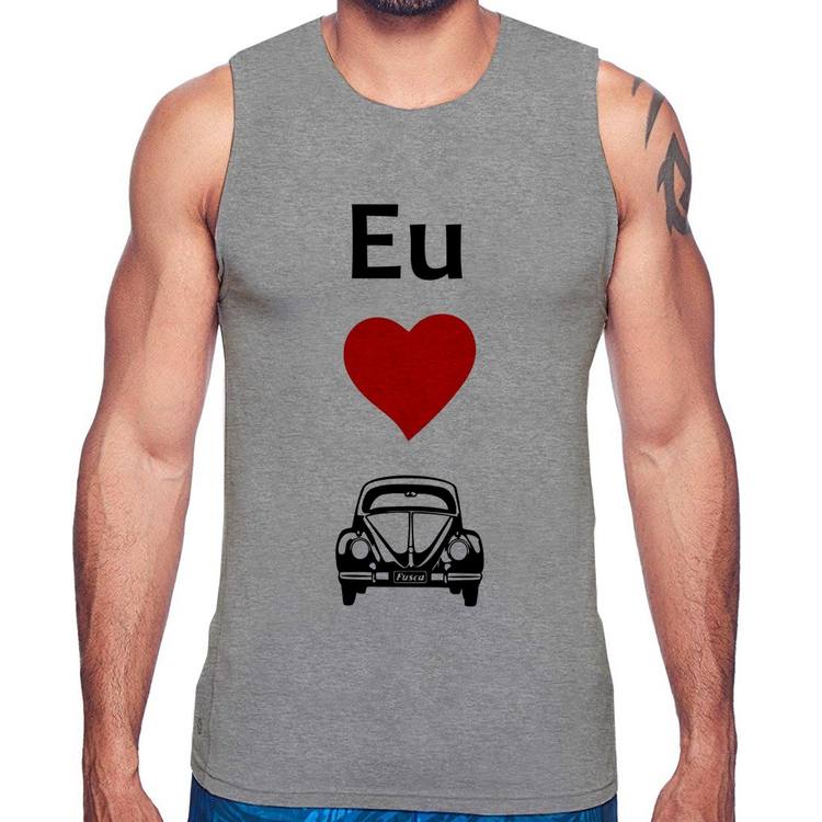 Regata Eu amo fusca - Cinza