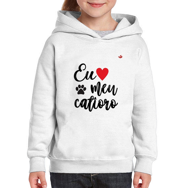 Moletom Infantil Eu amo meu catioro