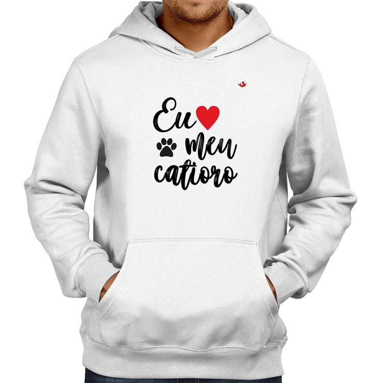 Moletom Eu amo meu catioro - Branco