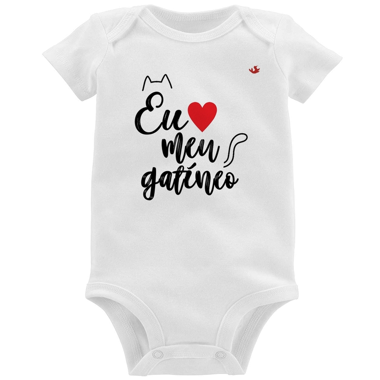 Body Bebê Eu amo meu gatíneo