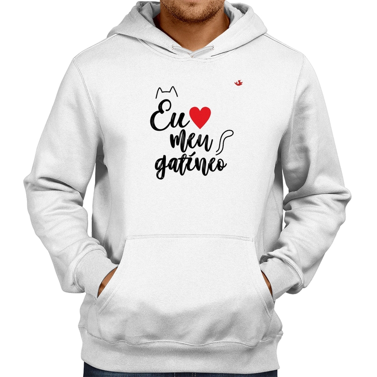 Moletom Eu amo meu gatíneo - Branco