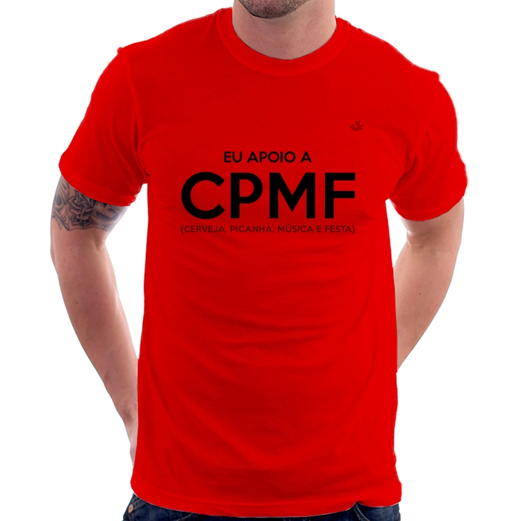 Camiseta Eu apoio a CPMF - Vermelha