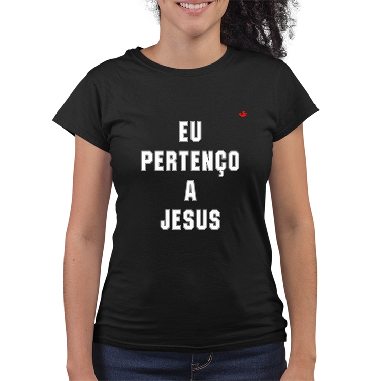 Baby Look Quality Eu pertenço a Jesus