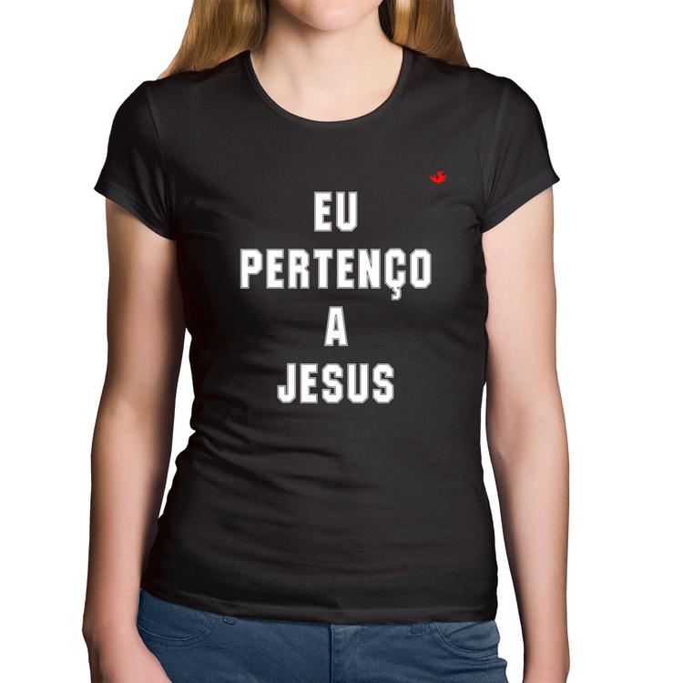 Baby Look Algodão Eu pertenço a Jesus