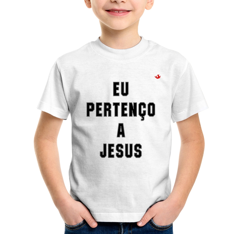 Camiseta Infantil Eu pertenço a Jesus