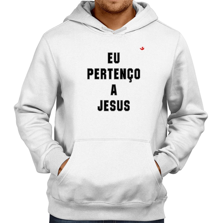 Moletom Eu pertenço a Jesus - Branco