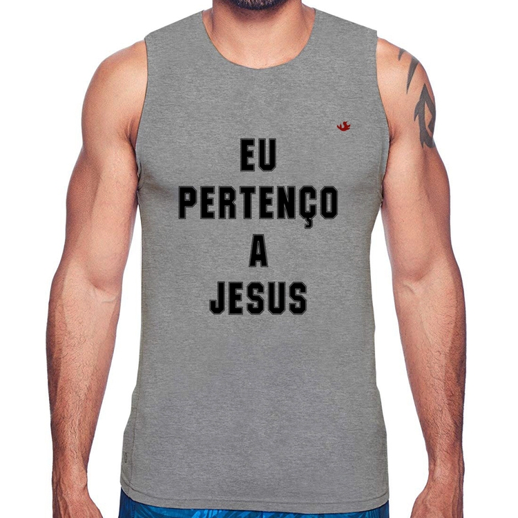 Regata Eu pertenço a Jesus - Cinza