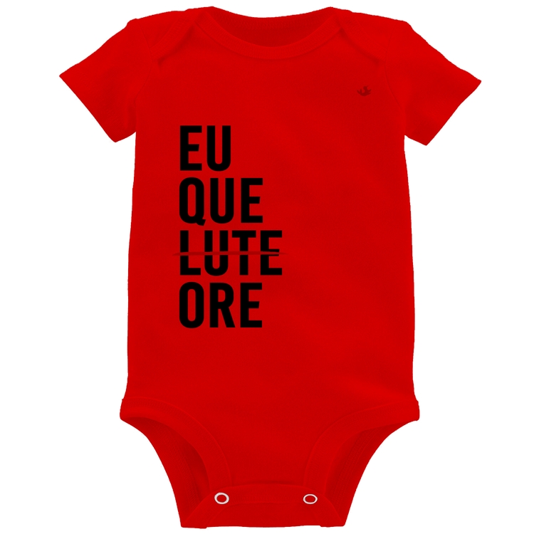 Body Bebê Eu que ore - Vermelho