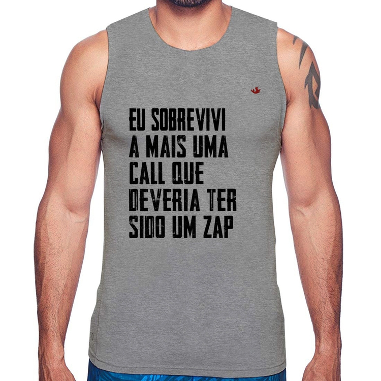 Regata Eu sobrevivi a mais uma call que deveria ter sido um zap - Cinza