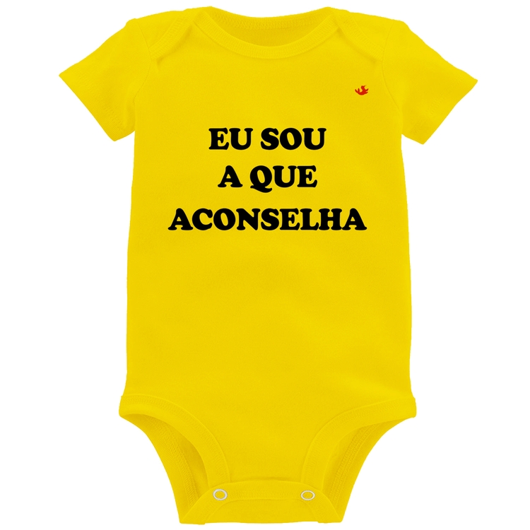 Body Bebê Eu sou a que aconselha - Amarelo